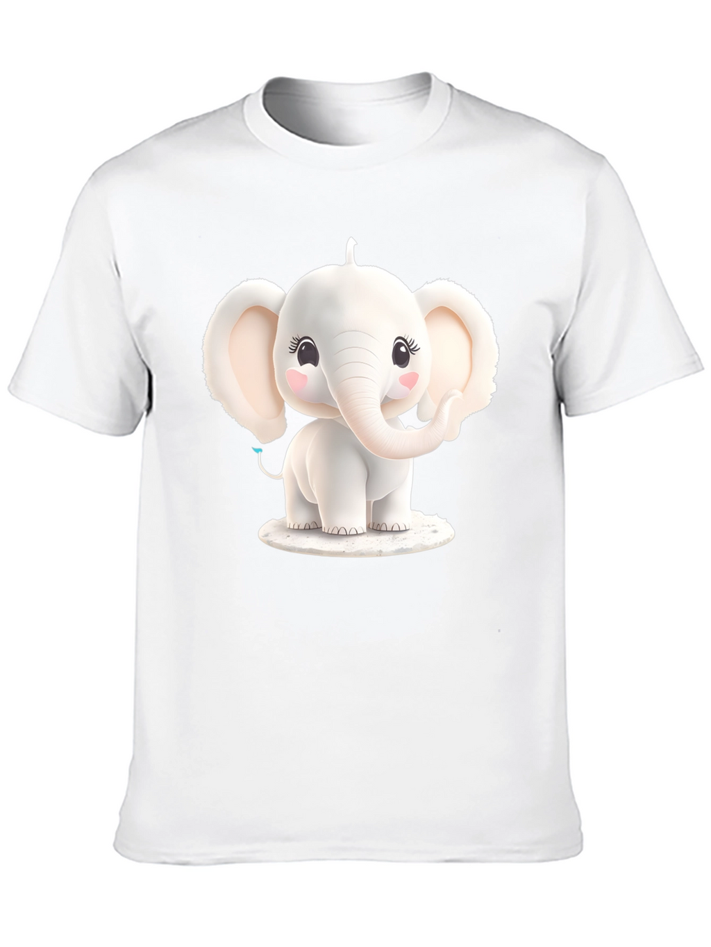 Cute Elephant Graphic Tee - Black T-Shirt