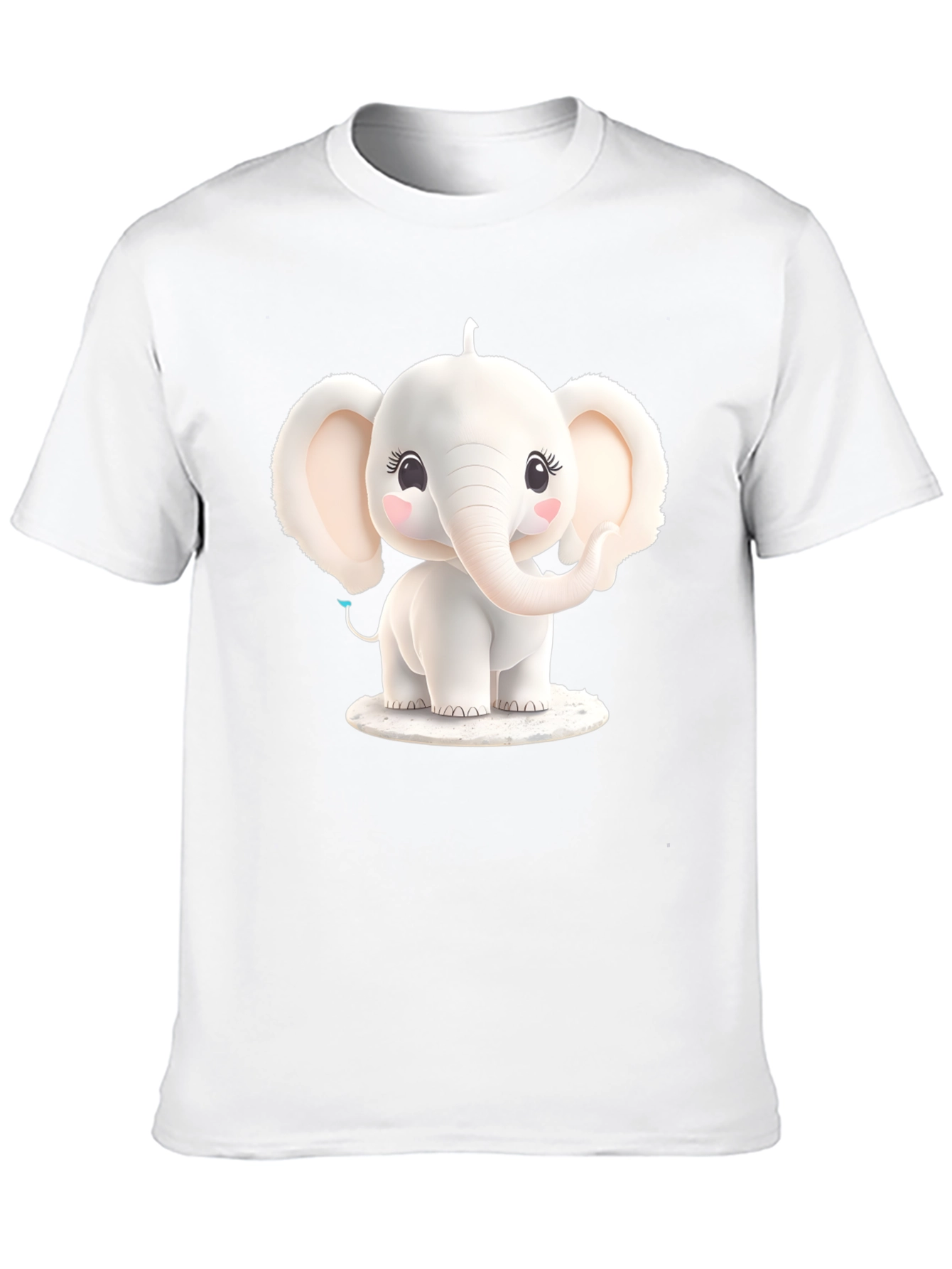 Cute Elephant Graphic Tee - Black T-Shirt