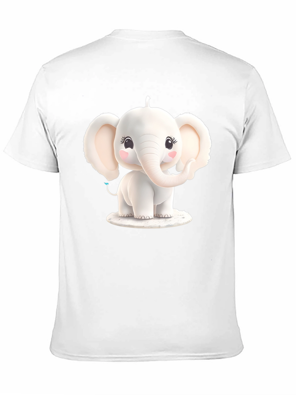 Cute Elephant Graphic Tee - Black T-Shirt