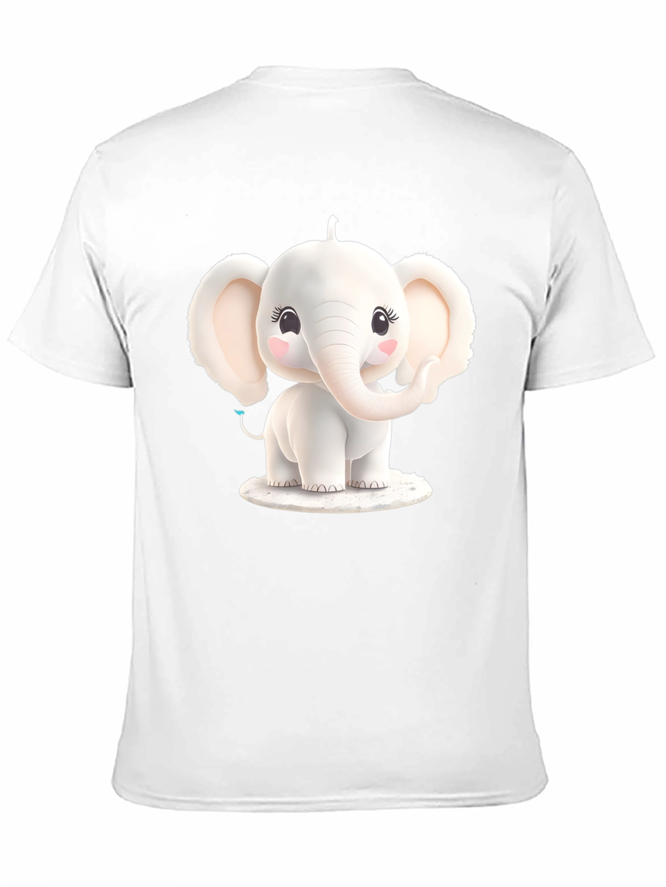 Cute Elephant Graphic Tee - Black T-Shirt