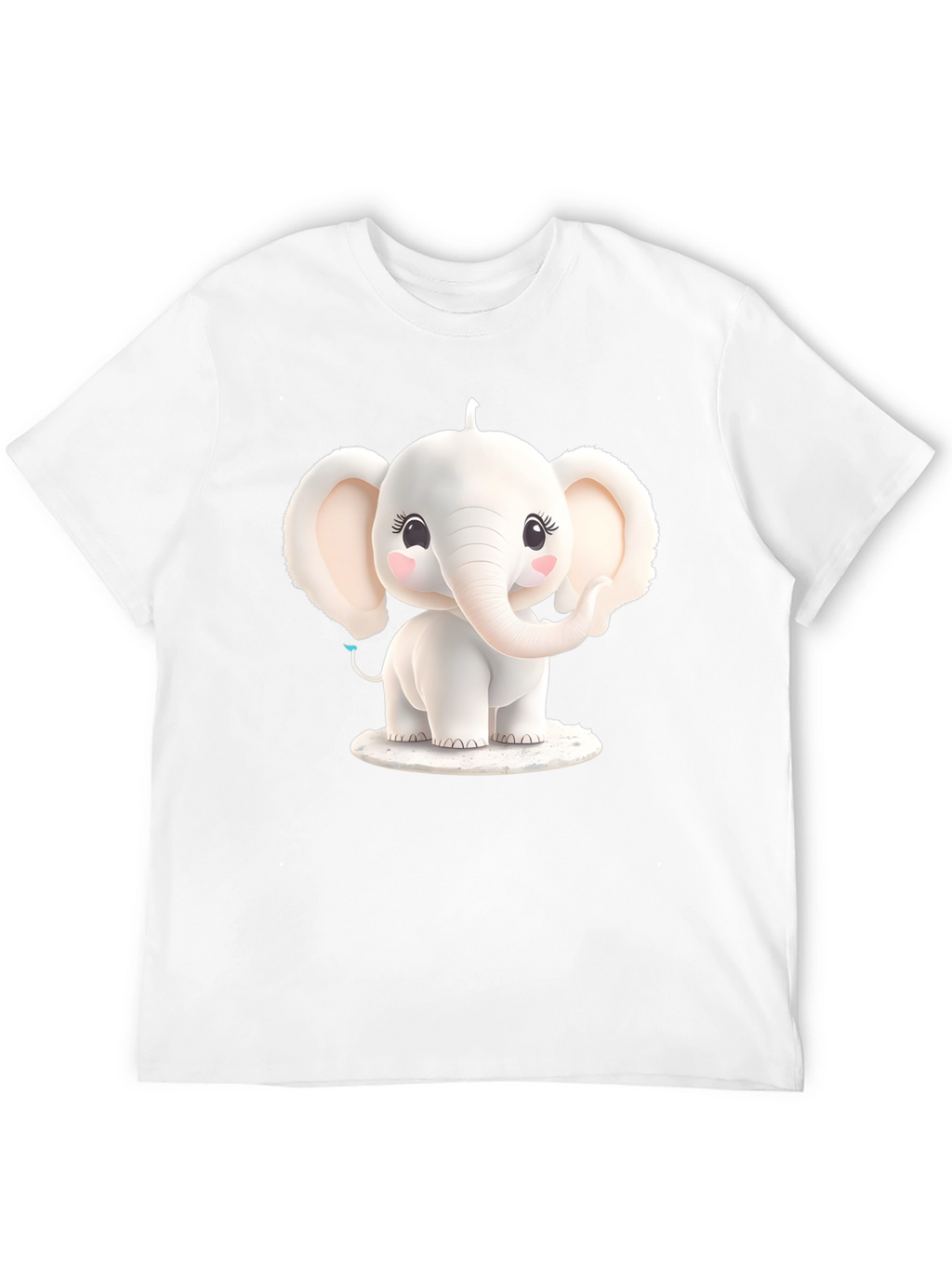 Cute Elephant Graphic Tee - Black T-Shirt