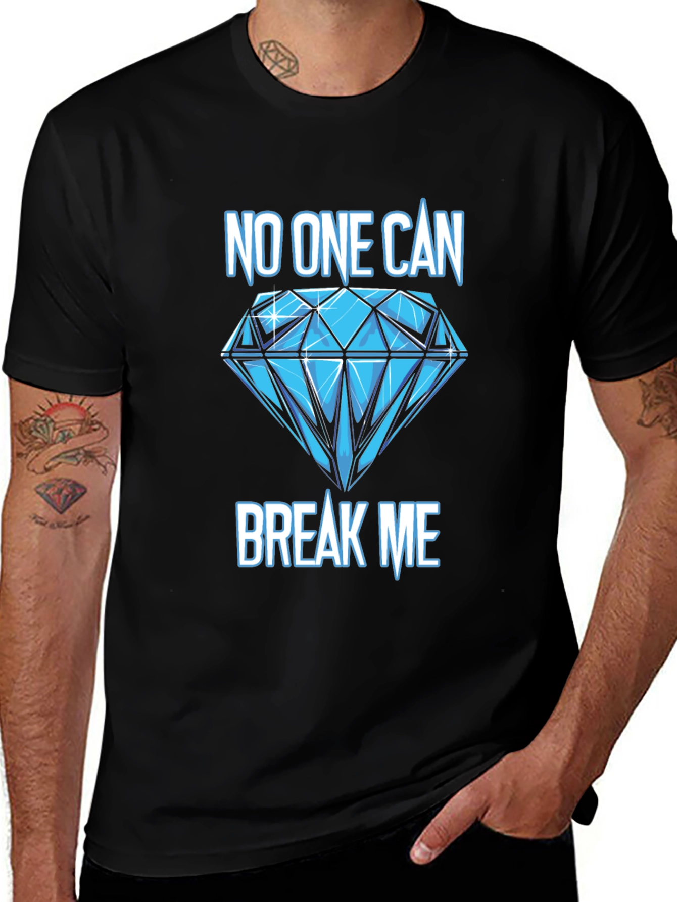 Unbreakable Diamond Graphic Tee - Black