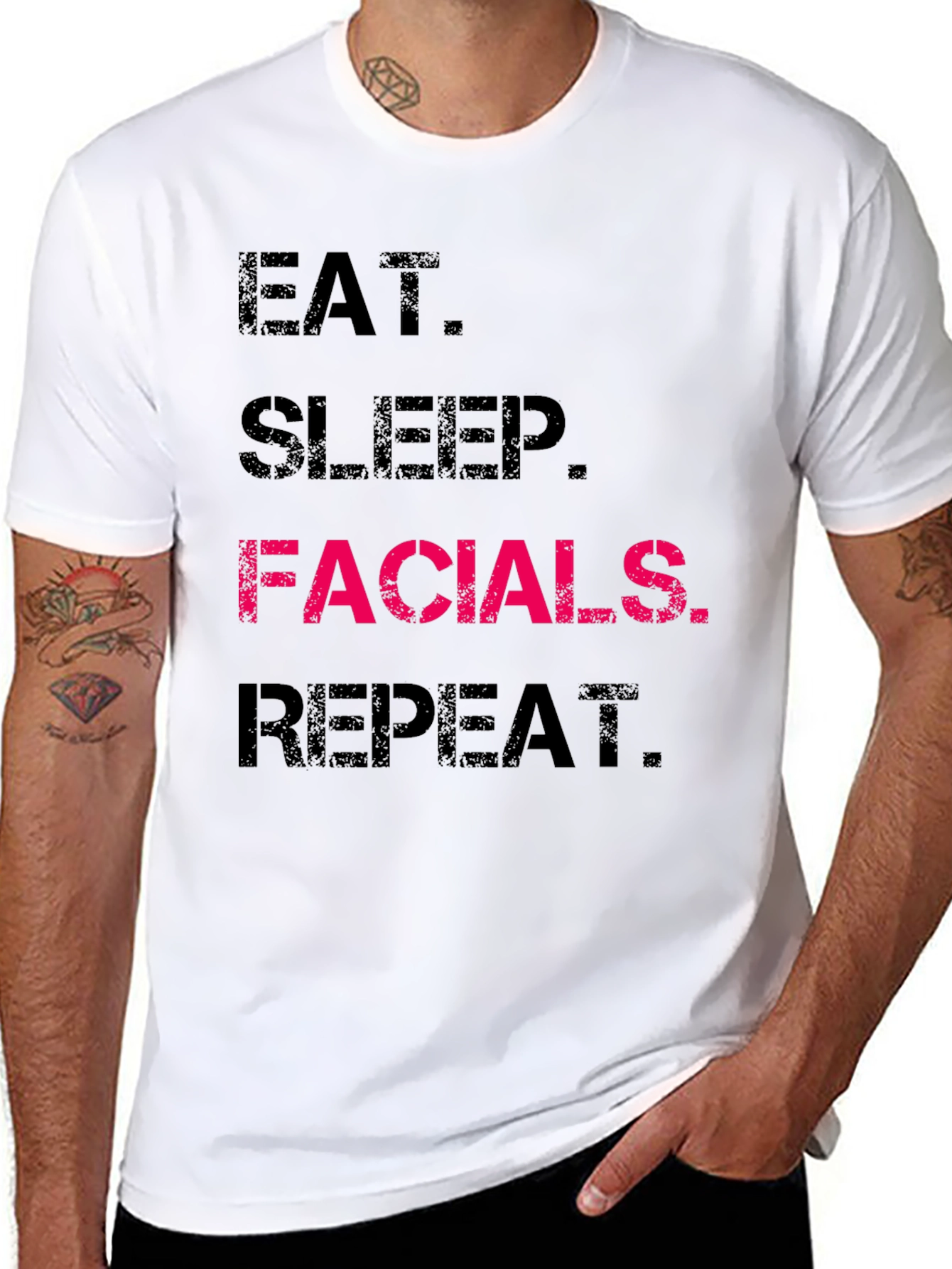 Eat Sleep Facials Repeat T-Shirt
