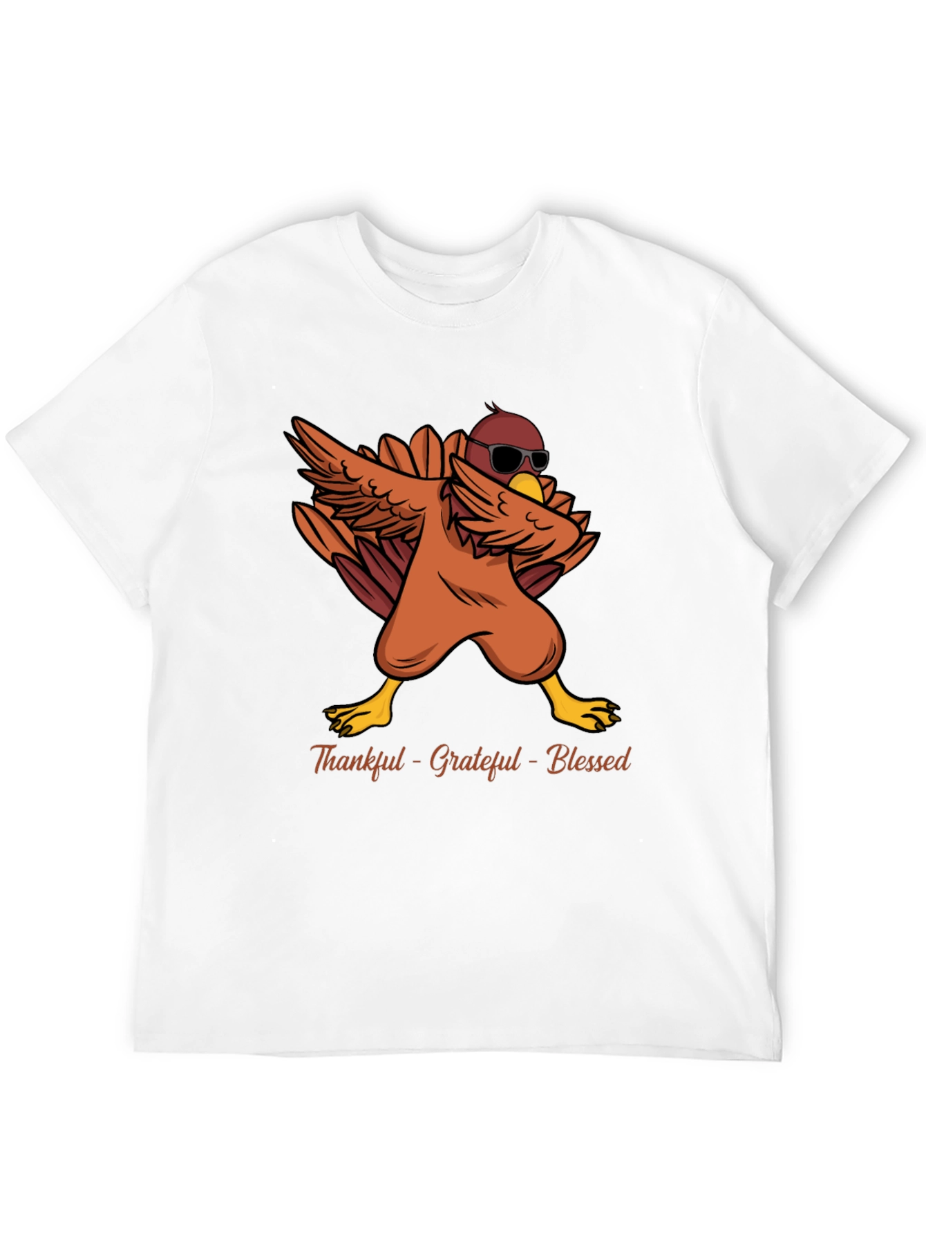 Thankful Grateful Blessed Thanksgiving Turkey Dab T-Shirt