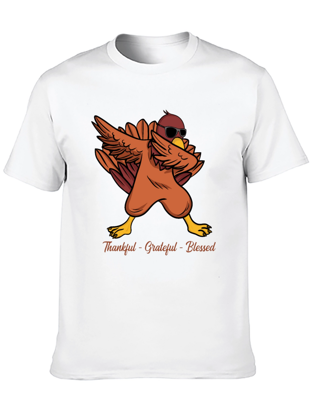 Thankful Grateful Blessed Thanksgiving Turkey Dab T-Shirt
