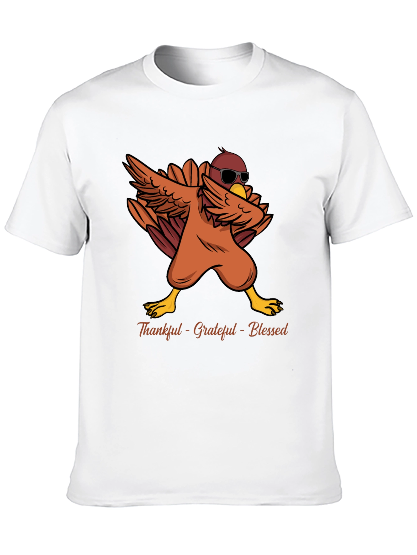 Thankful Grateful Blessed Thanksgiving Turkey Dab T-Shirt