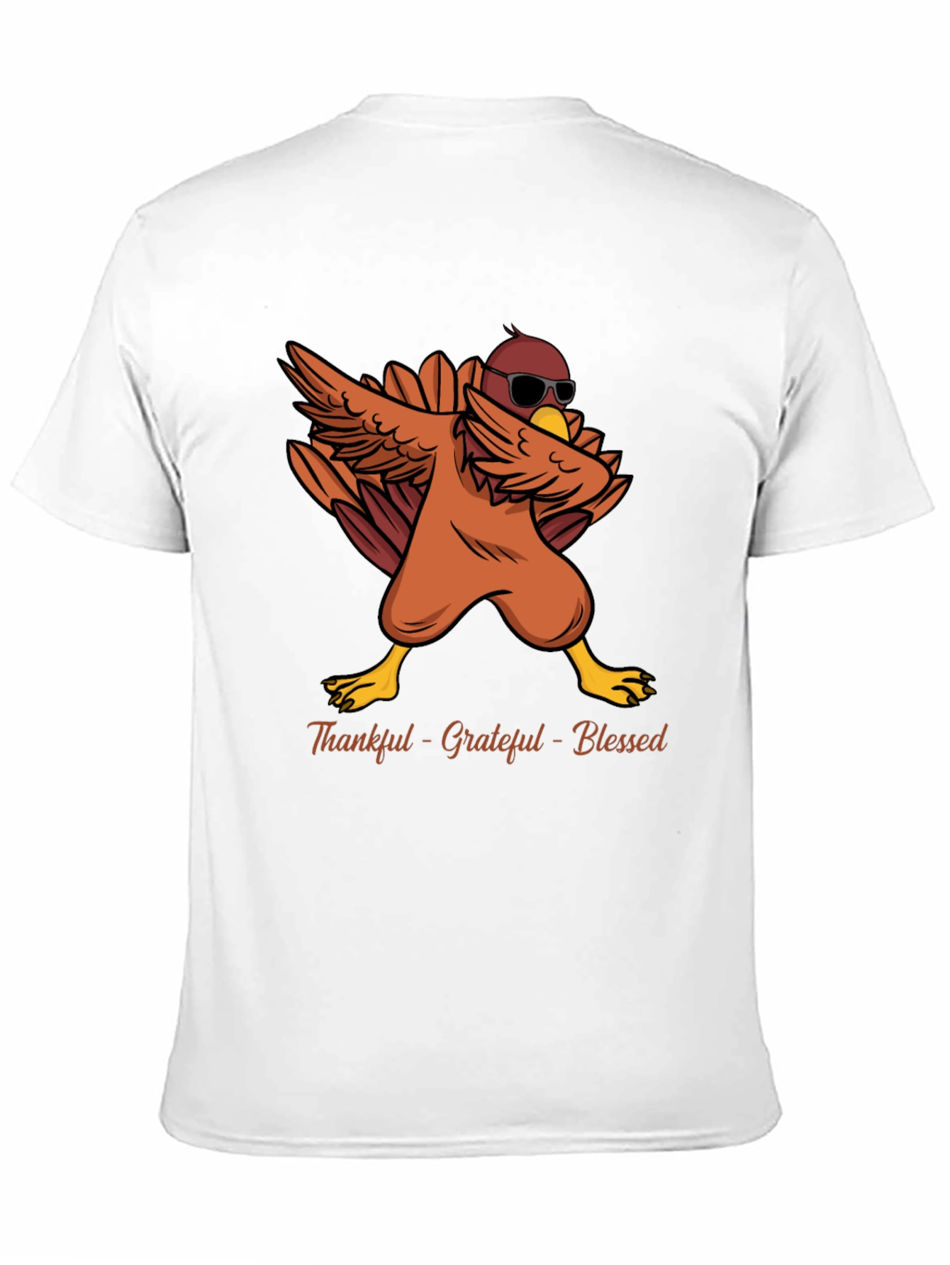 Thankful Grateful Blessed Thanksgiving Turkey Dab T-Shirt