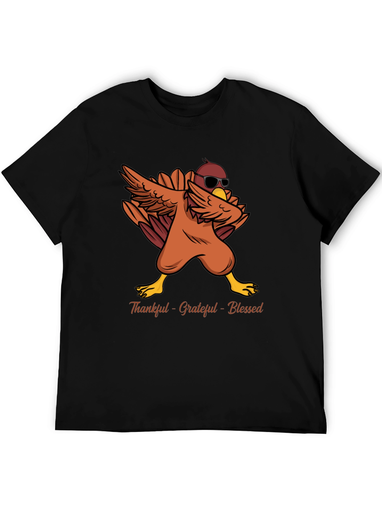 Thankful Grateful Blessed Thanksgiving Turkey Dab T-Shirt