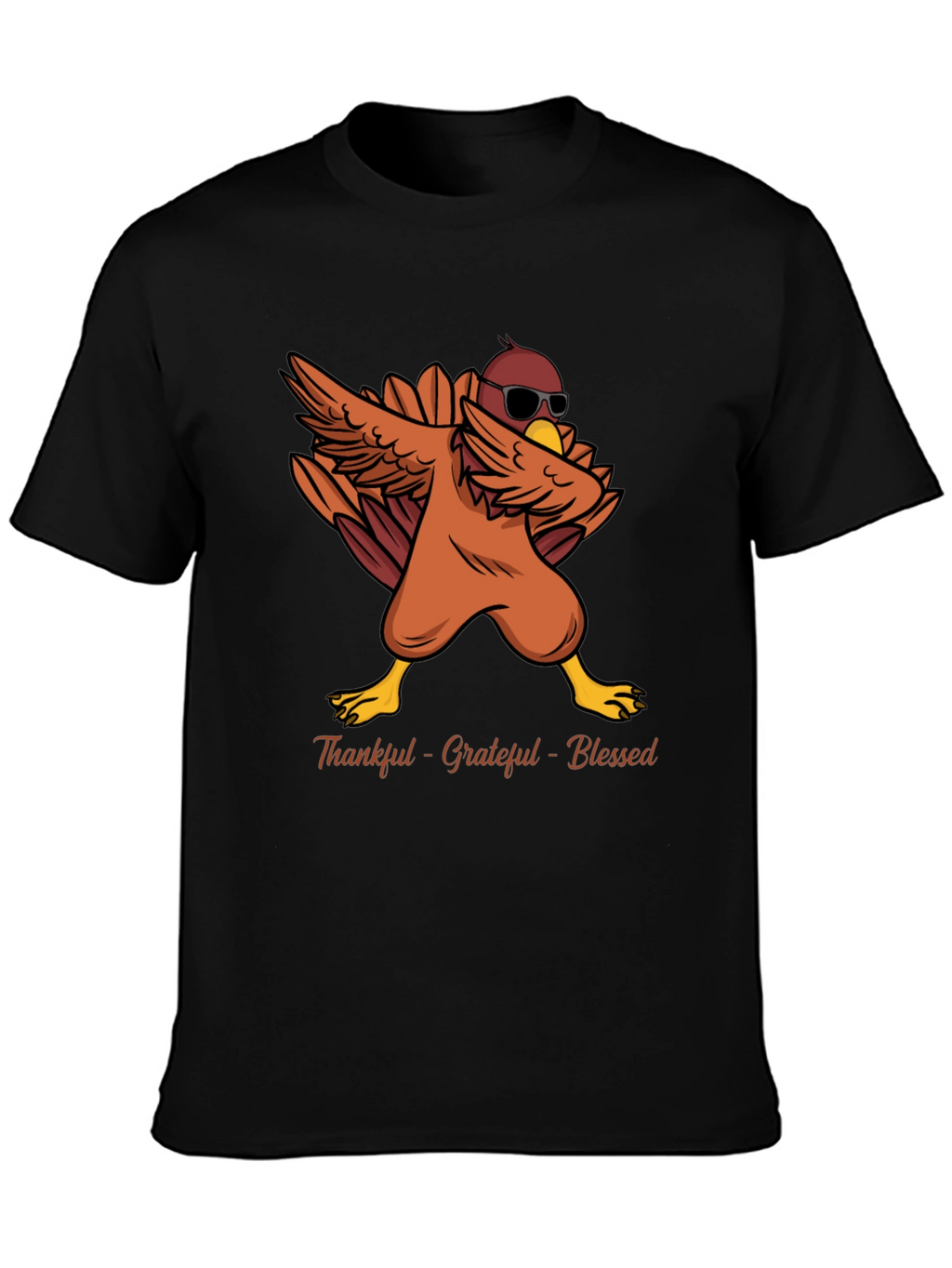 Thankful Grateful Blessed Thanksgiving Turkey Dab T-Shirt