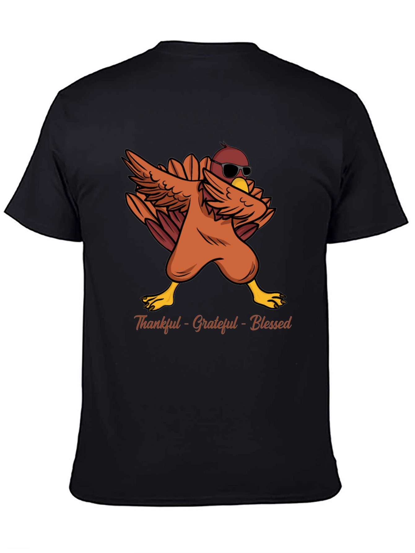 Thankful Grateful Blessed Thanksgiving Turkey Dab T-Shirt