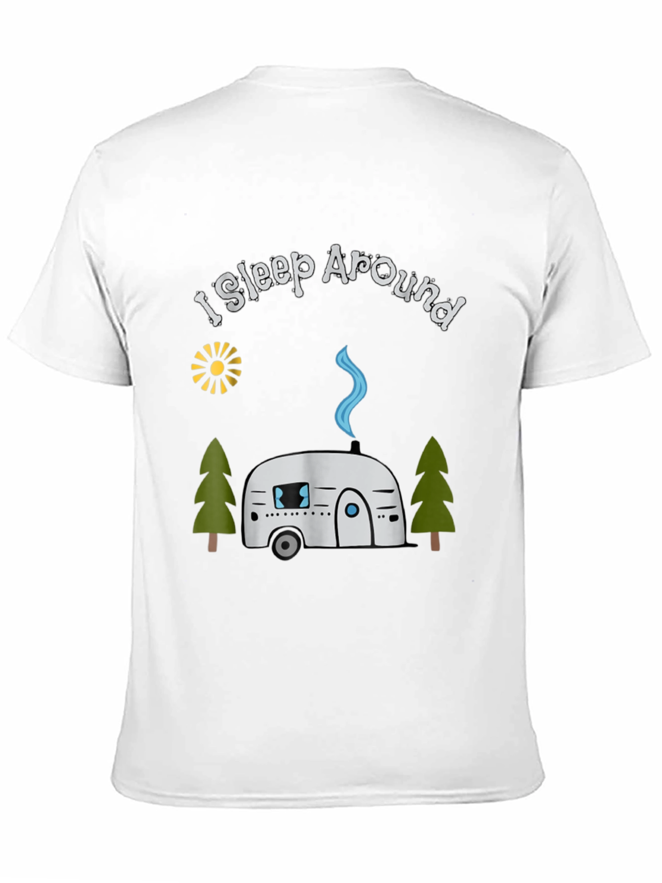 I Sleep Around Camping T-Shirt - Black