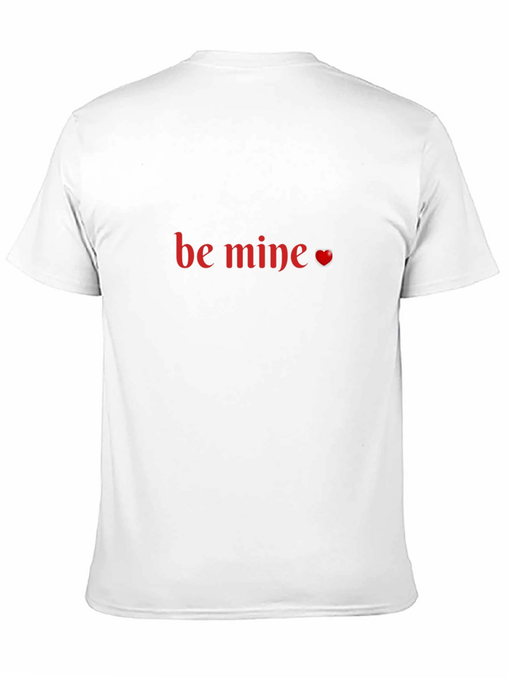 Be Mine Valentines Day T-Shirt - Black Crew Neck