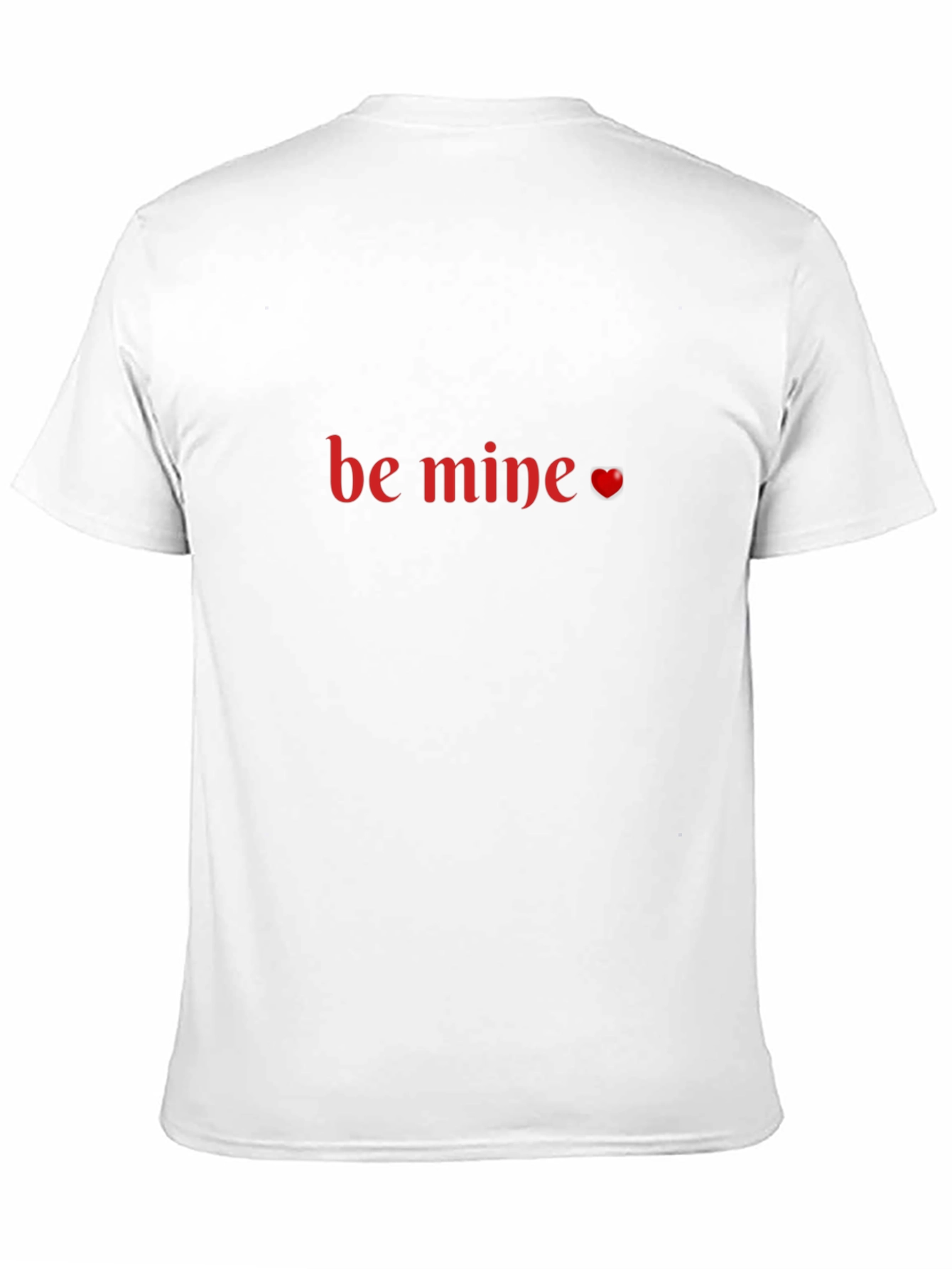 Be Mine Valentines Day T-Shirt - Black Crew Neck