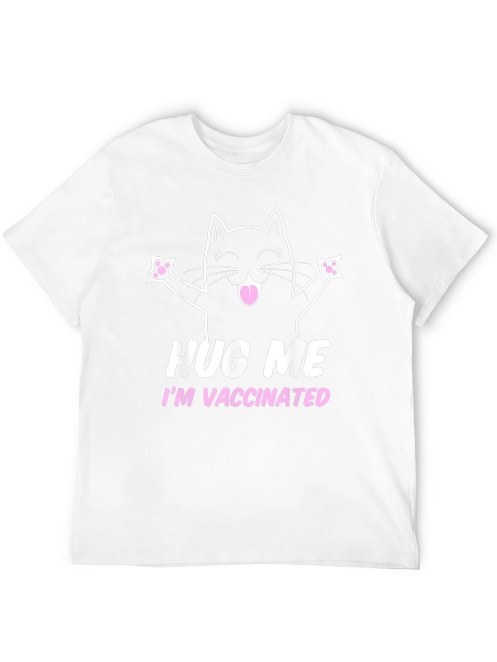 Hug Me Im Vaccinated Black Cat T-Shirt