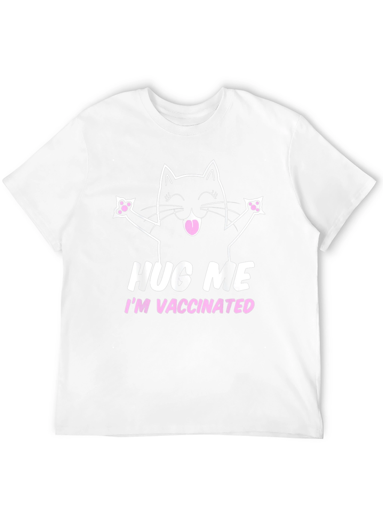 Hug Me Im Vaccinated Black Cat T-Shirt