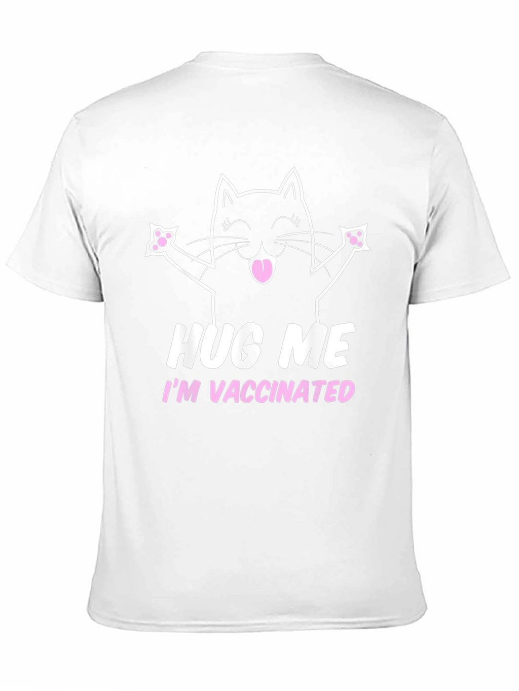 Hug Me Im Vaccinated Black Cat T-Shirt