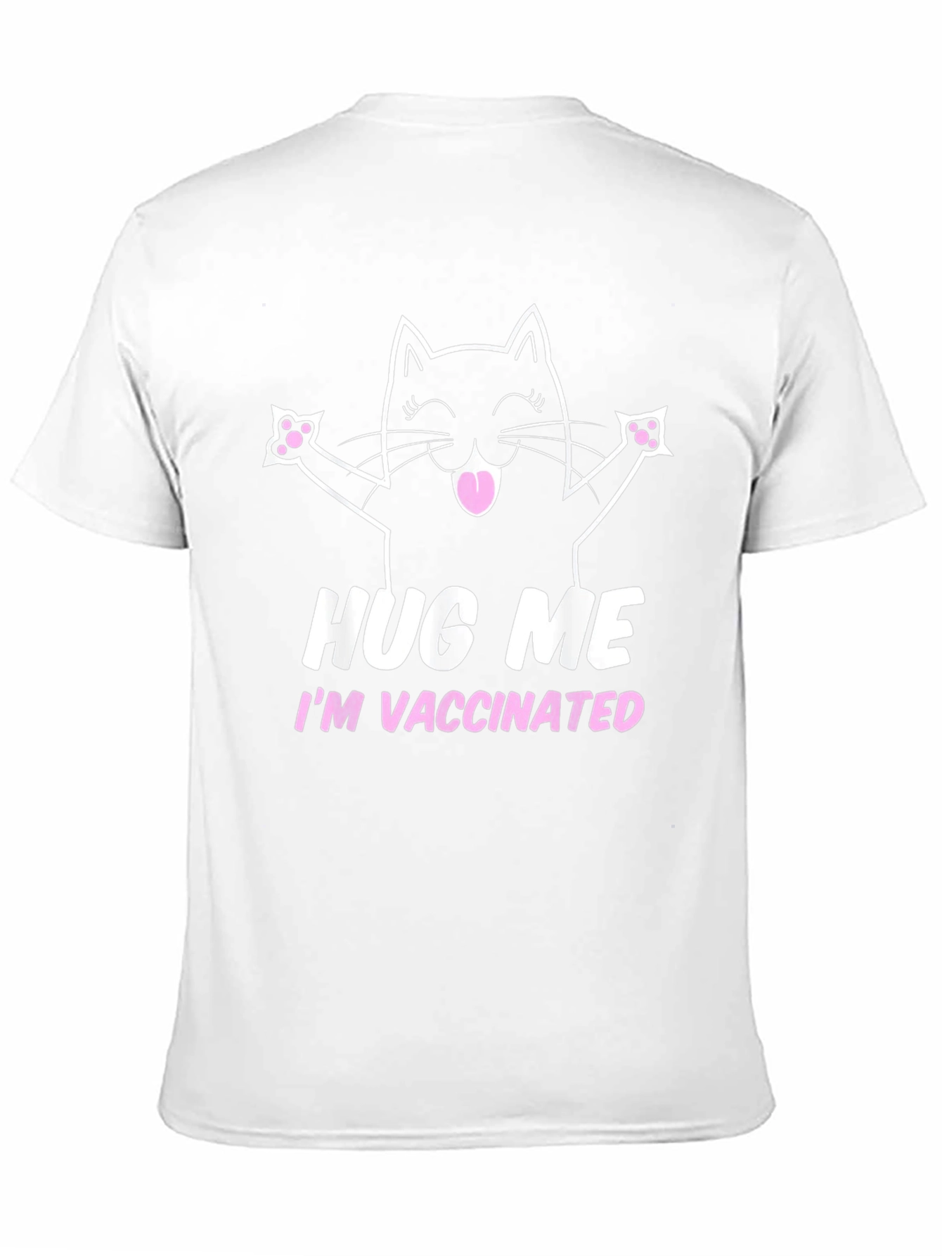 Hug Me Im Vaccinated Black Cat T-Shirt