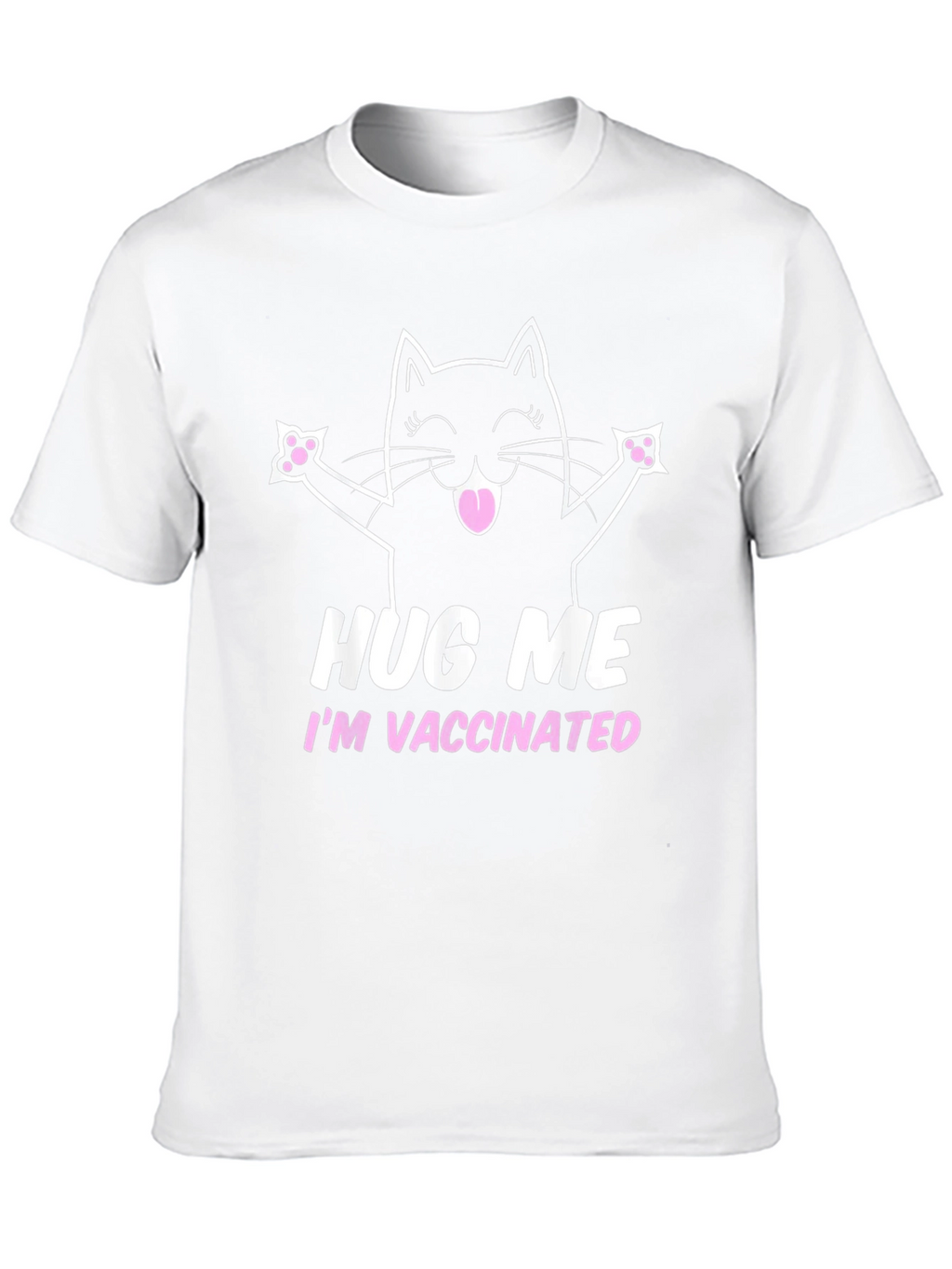 Hug Me Im Vaccinated Black Cat T-Shirt