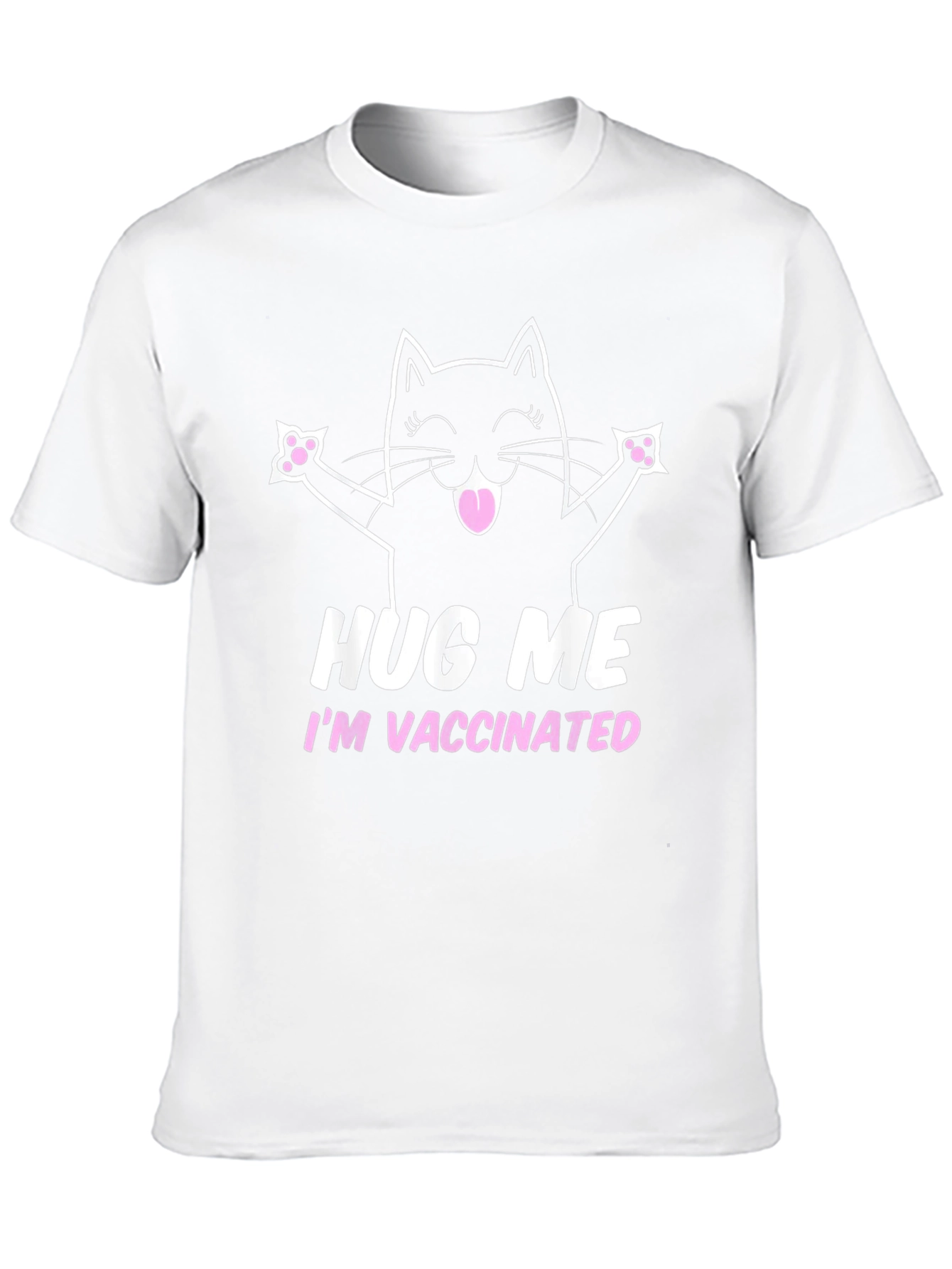 Hug Me Im Vaccinated Black Cat T-Shirt