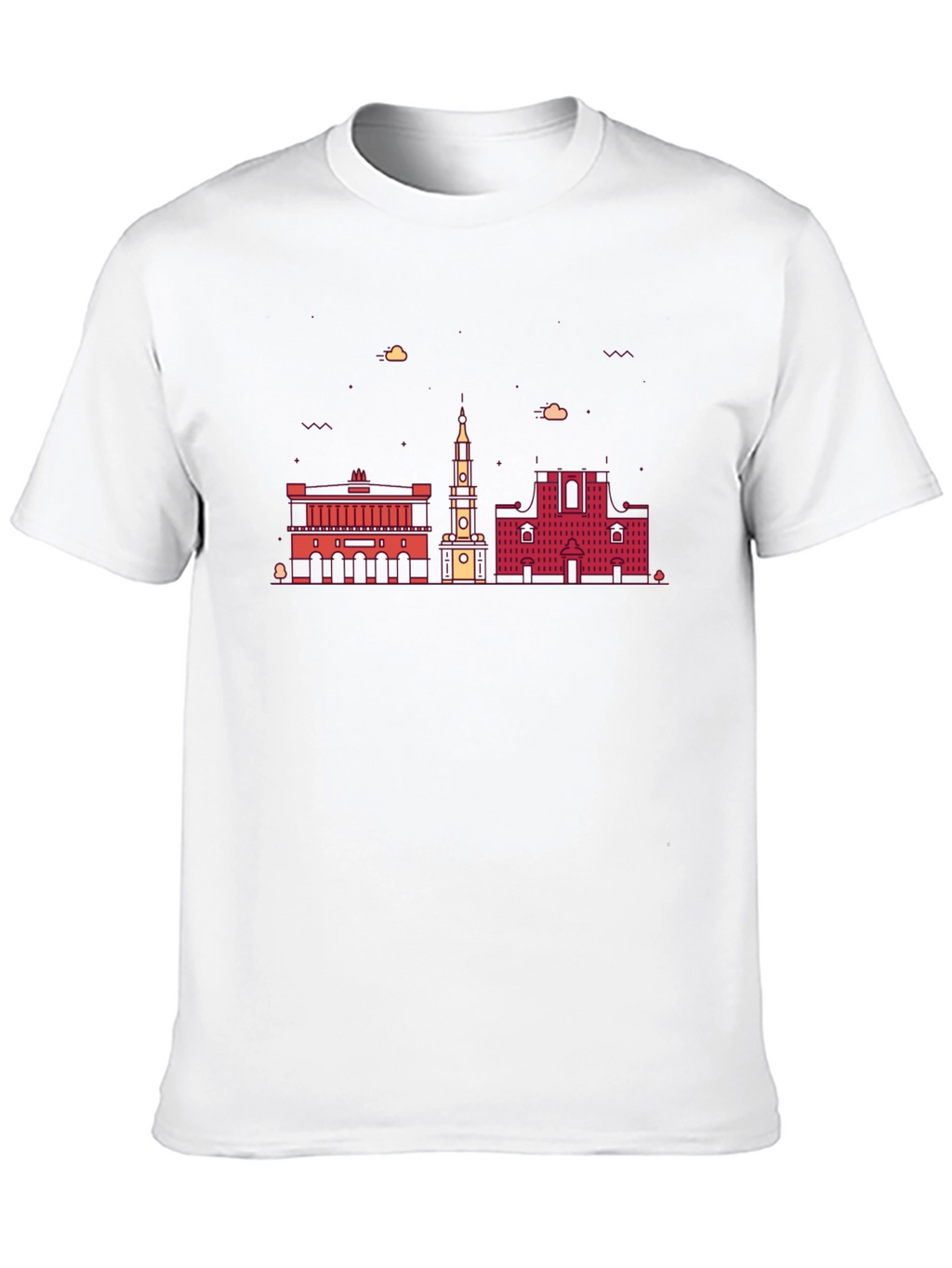 Architectural Cityscape Graphic Tee - Black