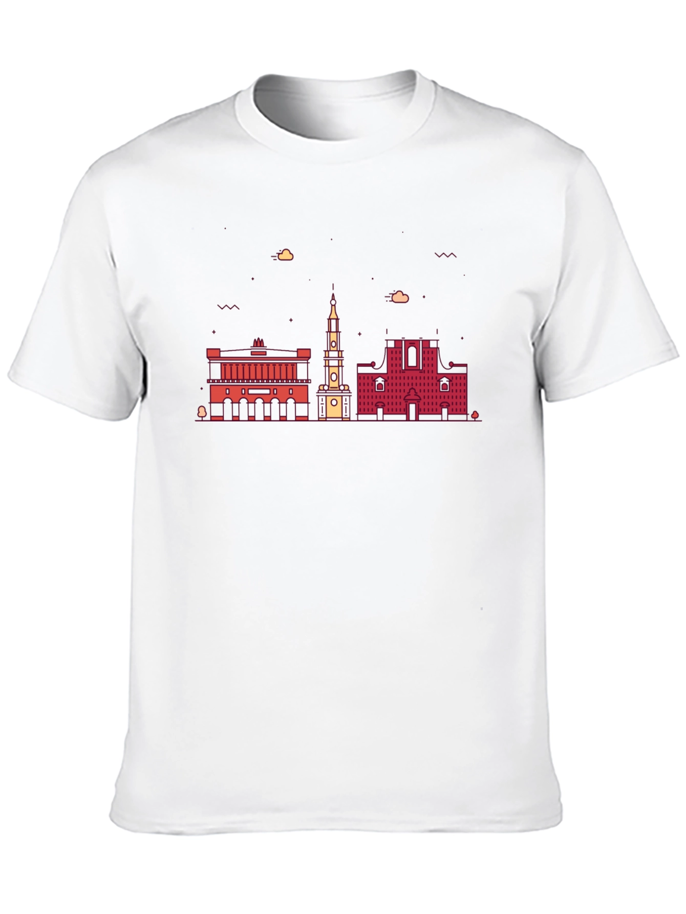 Architectural Cityscape Graphic Tee - Black