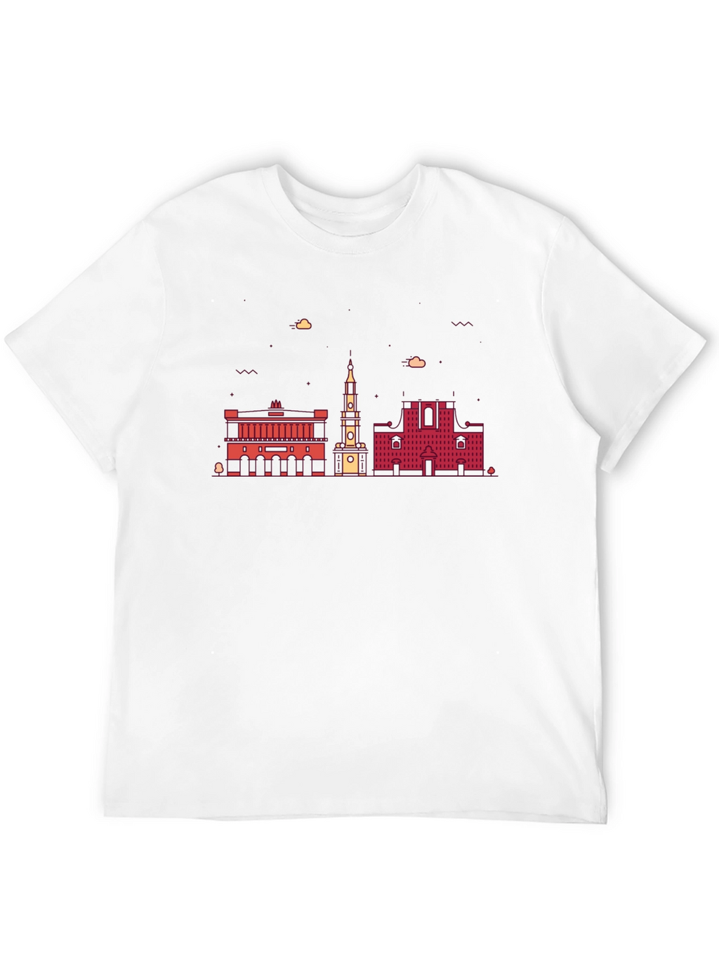 Architectural Cityscape Graphic Tee - Black
