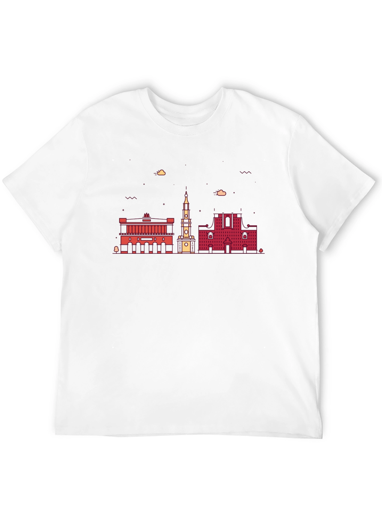 Architectural Cityscape Graphic Tee - Black