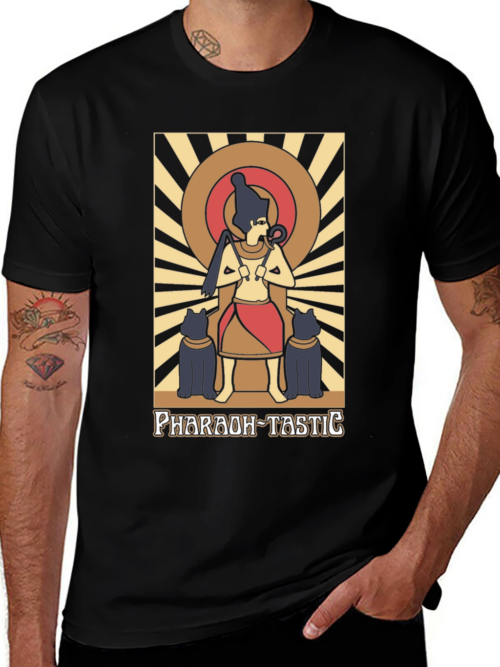 Pharaoh-Tastic Graphic Tee - Egyptian Art T-Shirt