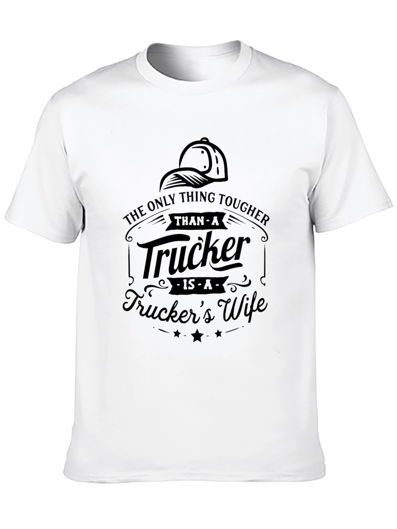 Tough Truckers Wife Black T-Shirt