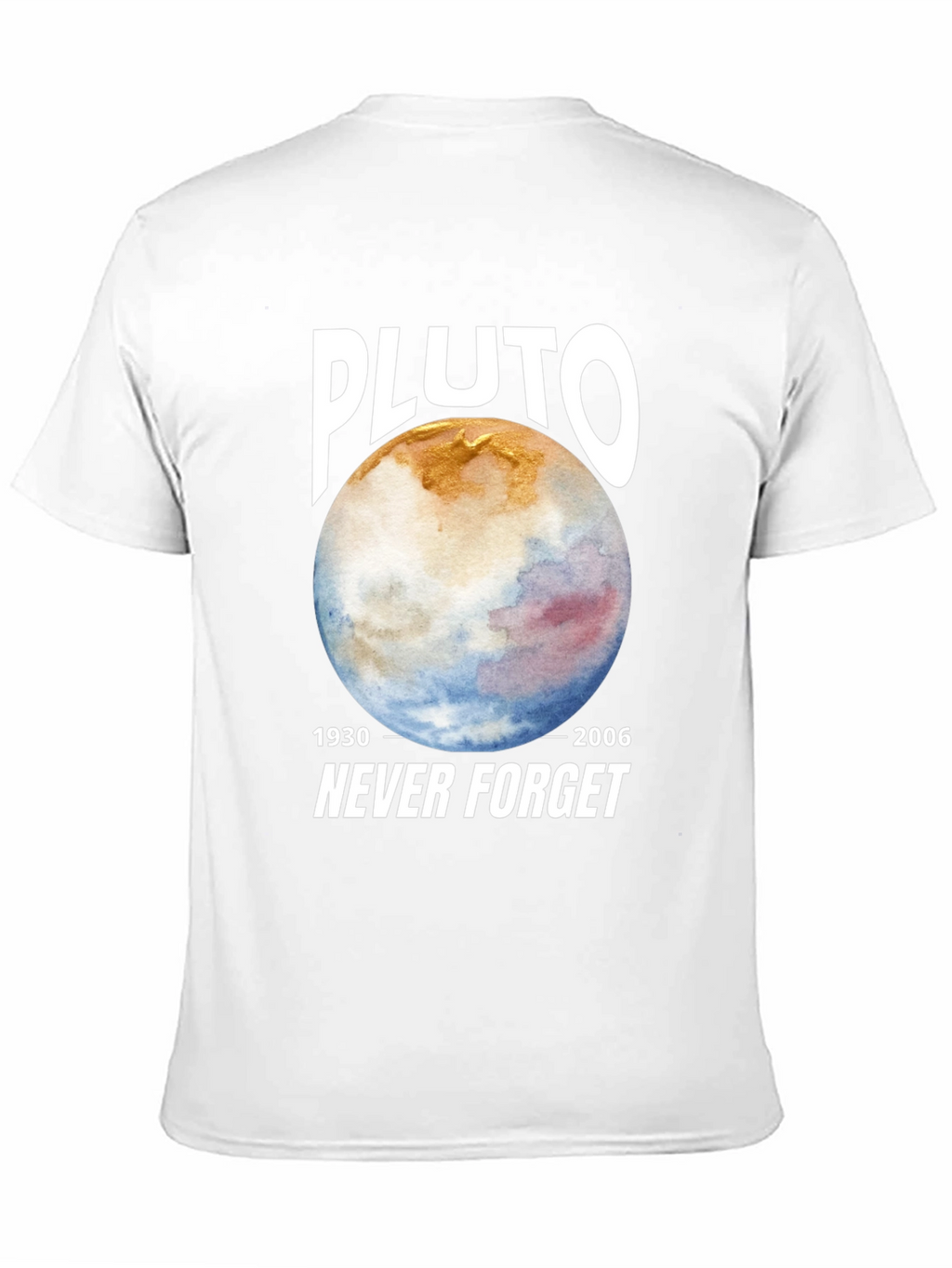 Pluto Never Forget Black Graphic Tee