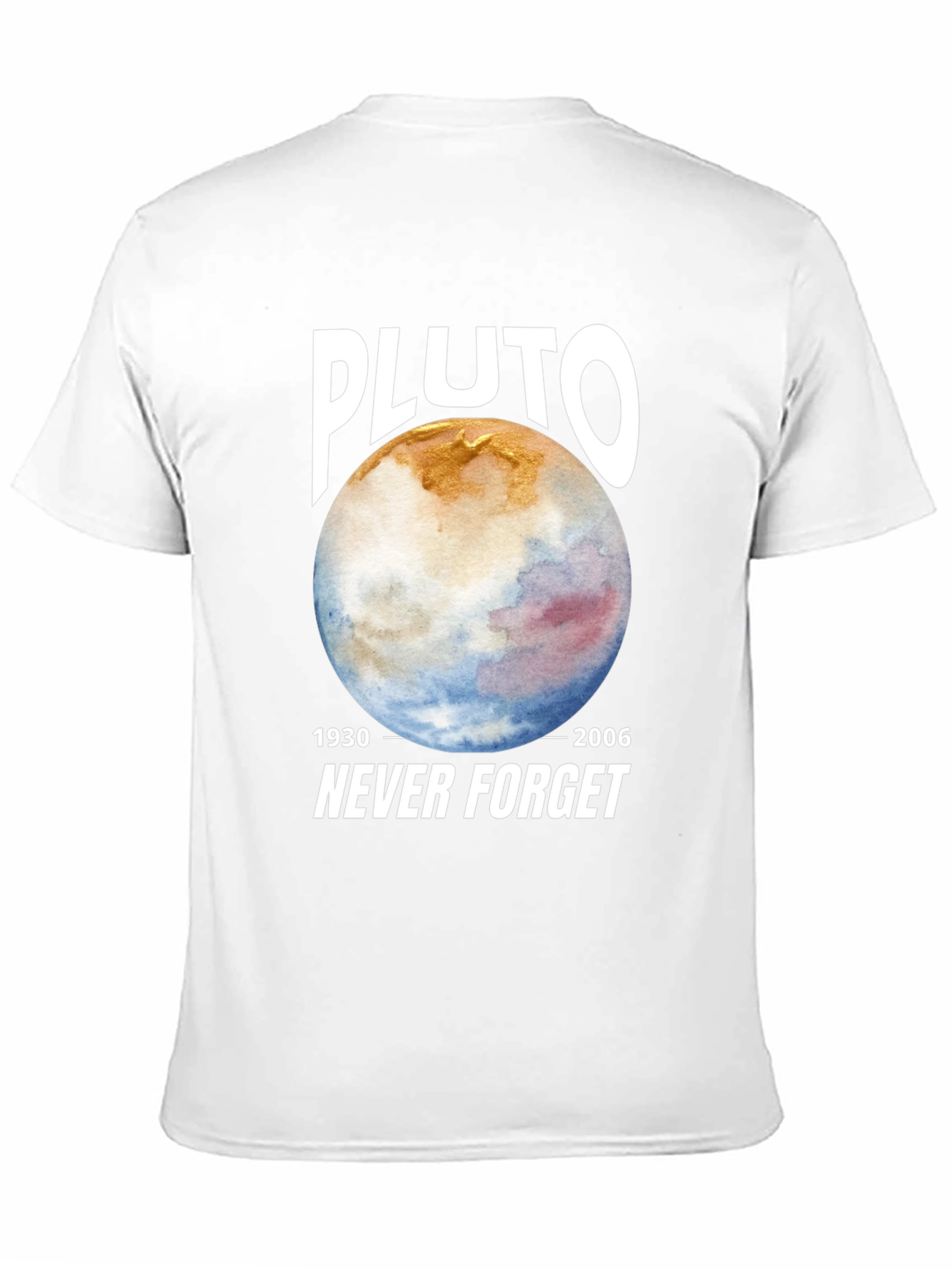 Pluto Never Forget Black Graphic Tee