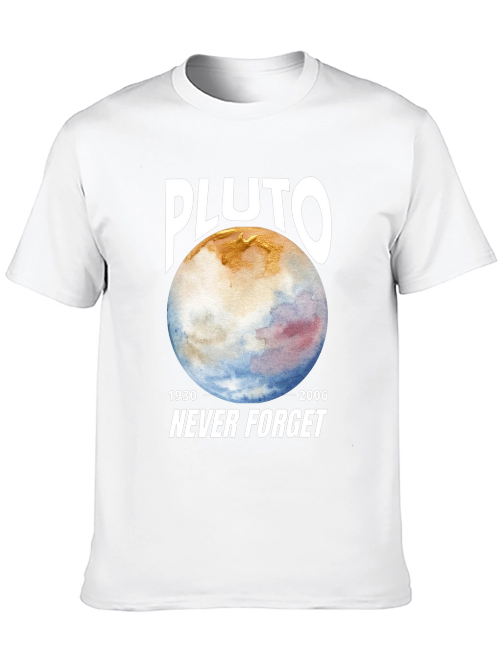 Pluto Never Forget Black Graphic Tee
