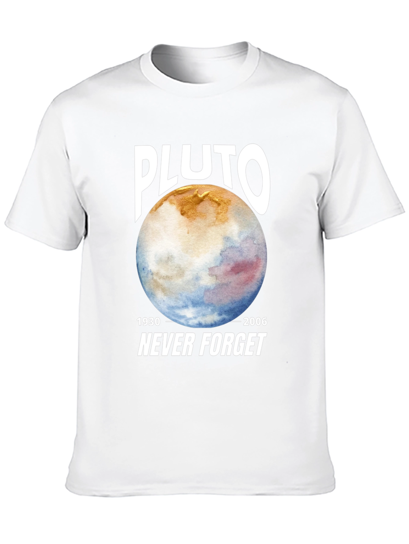 Pluto Never Forget Black Graphic Tee