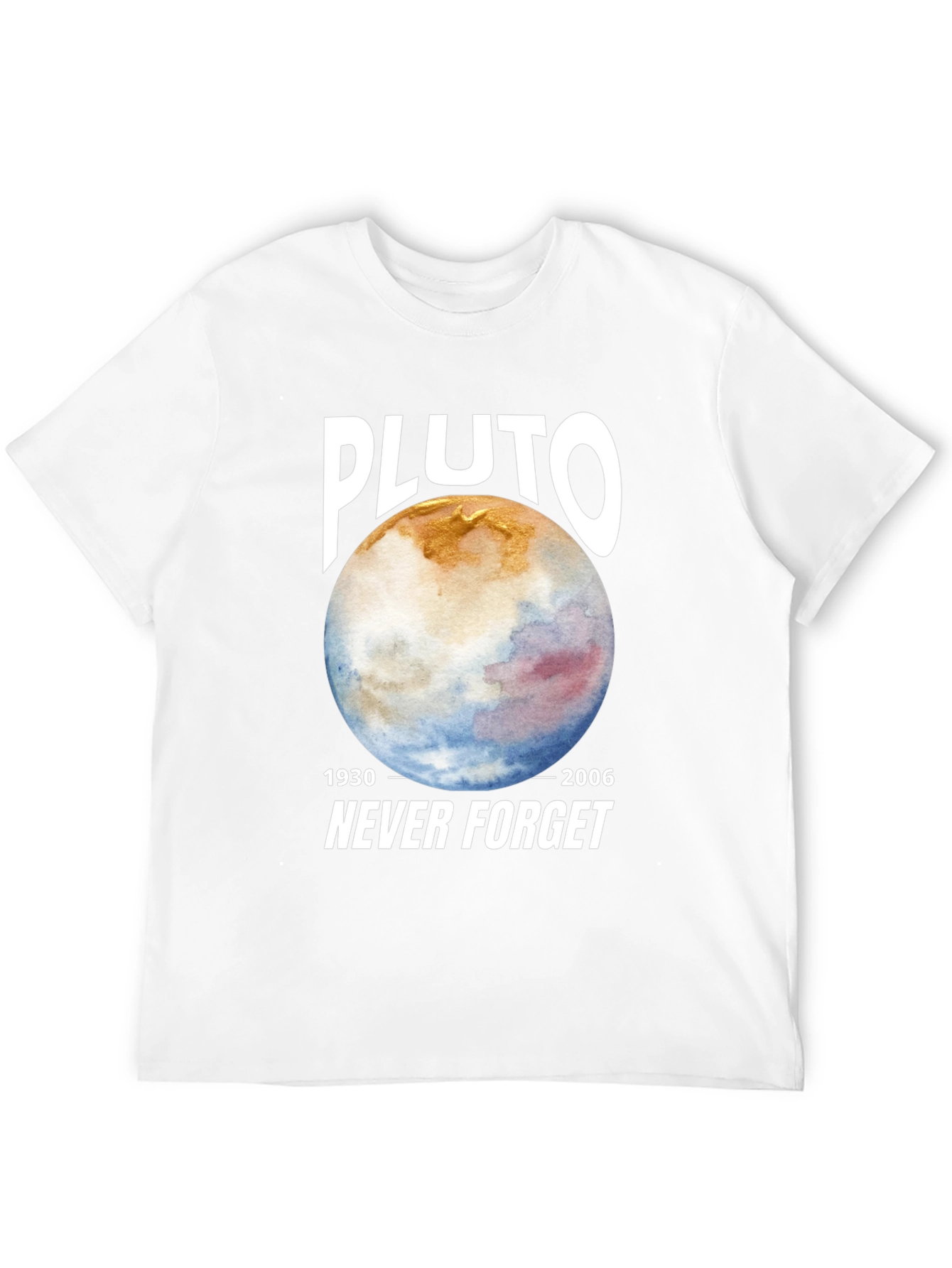 Pluto Never Forget Black Graphic Tee