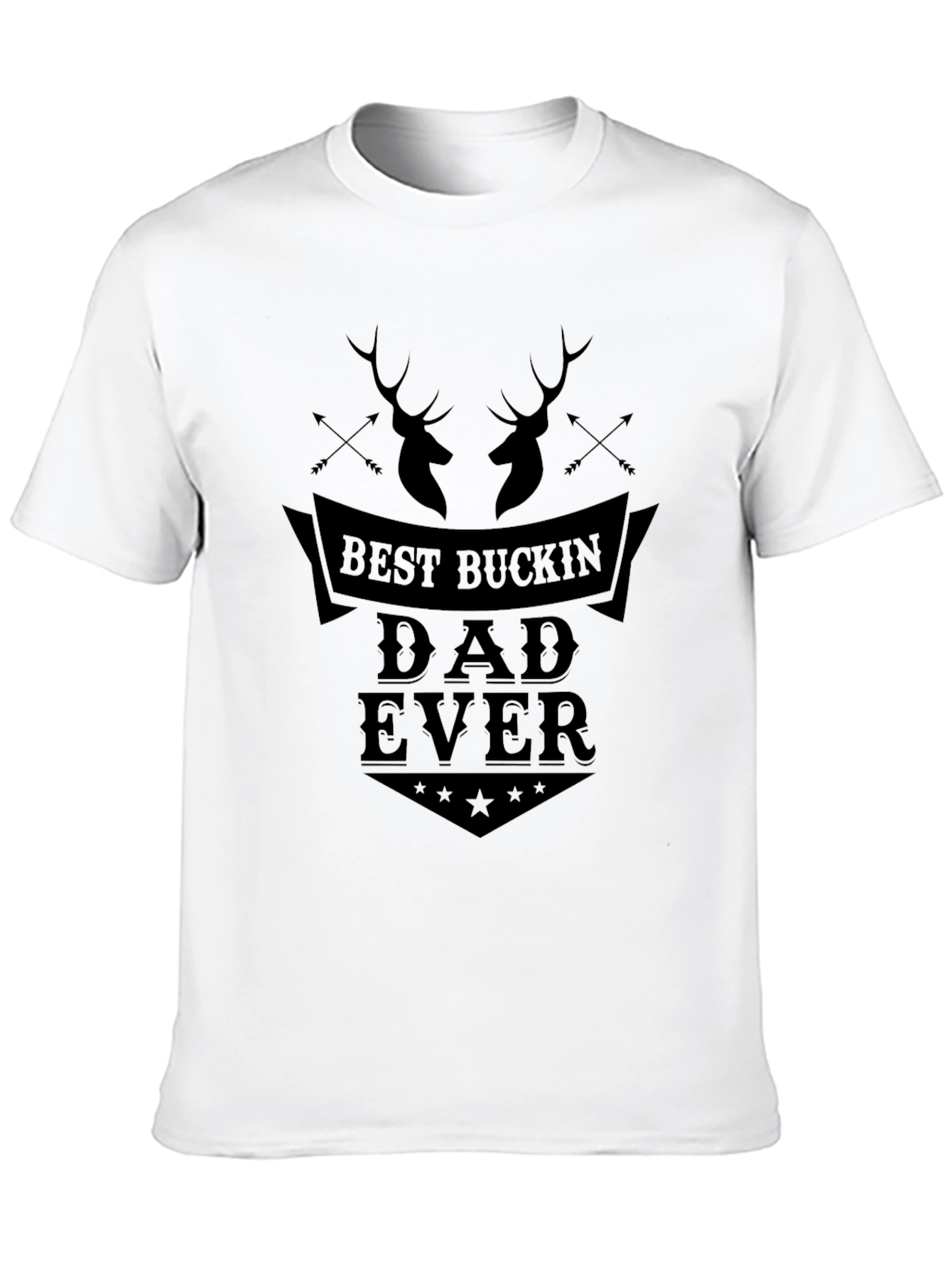 Best Buckin Dad Ever Black T-Shirt