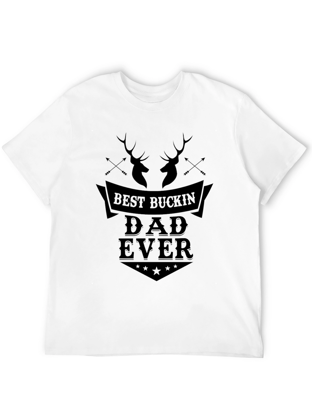 Best Buckin Dad Ever Black T-Shirt