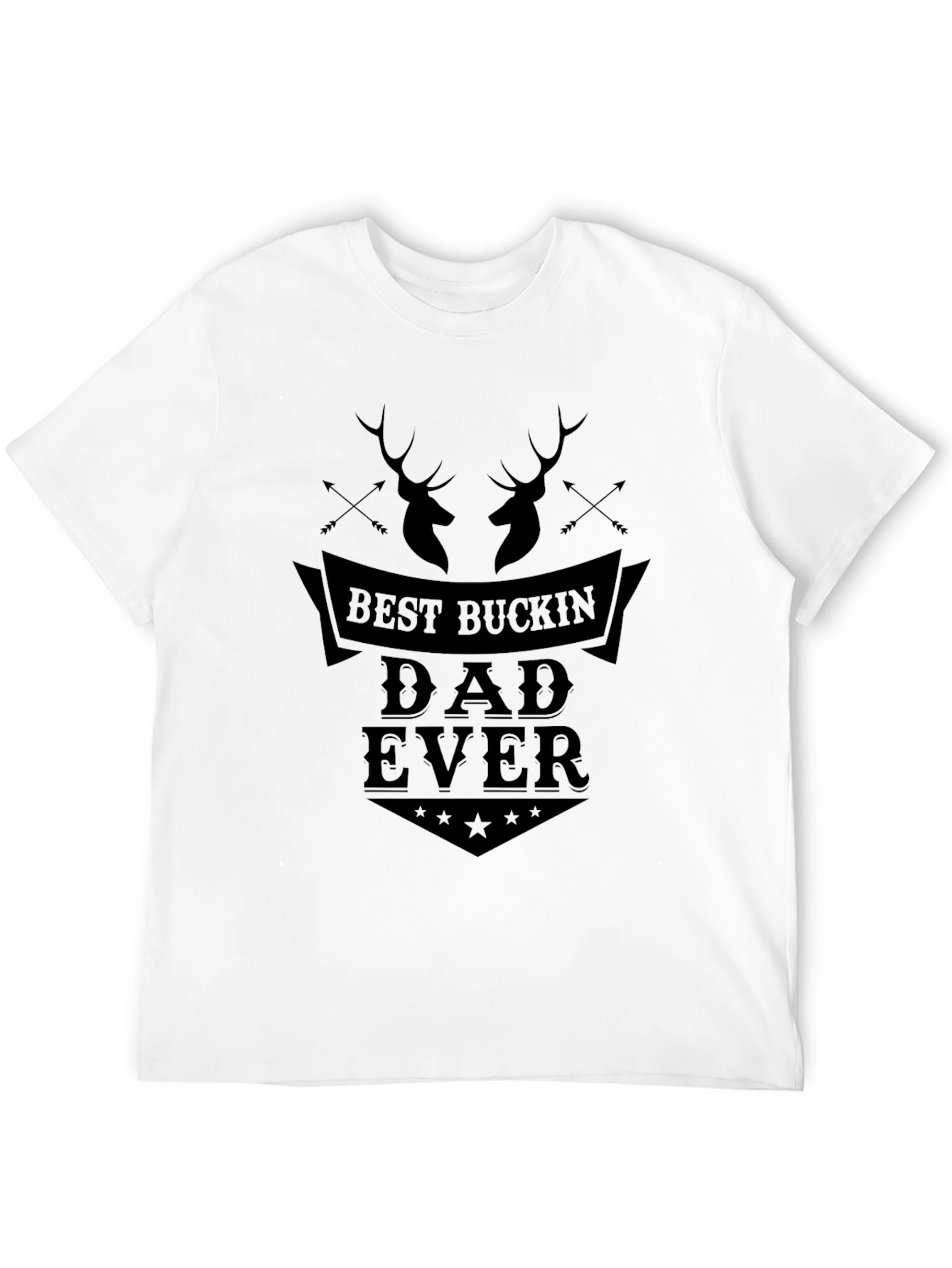 Best Buckin Dad Ever Black T-Shirt