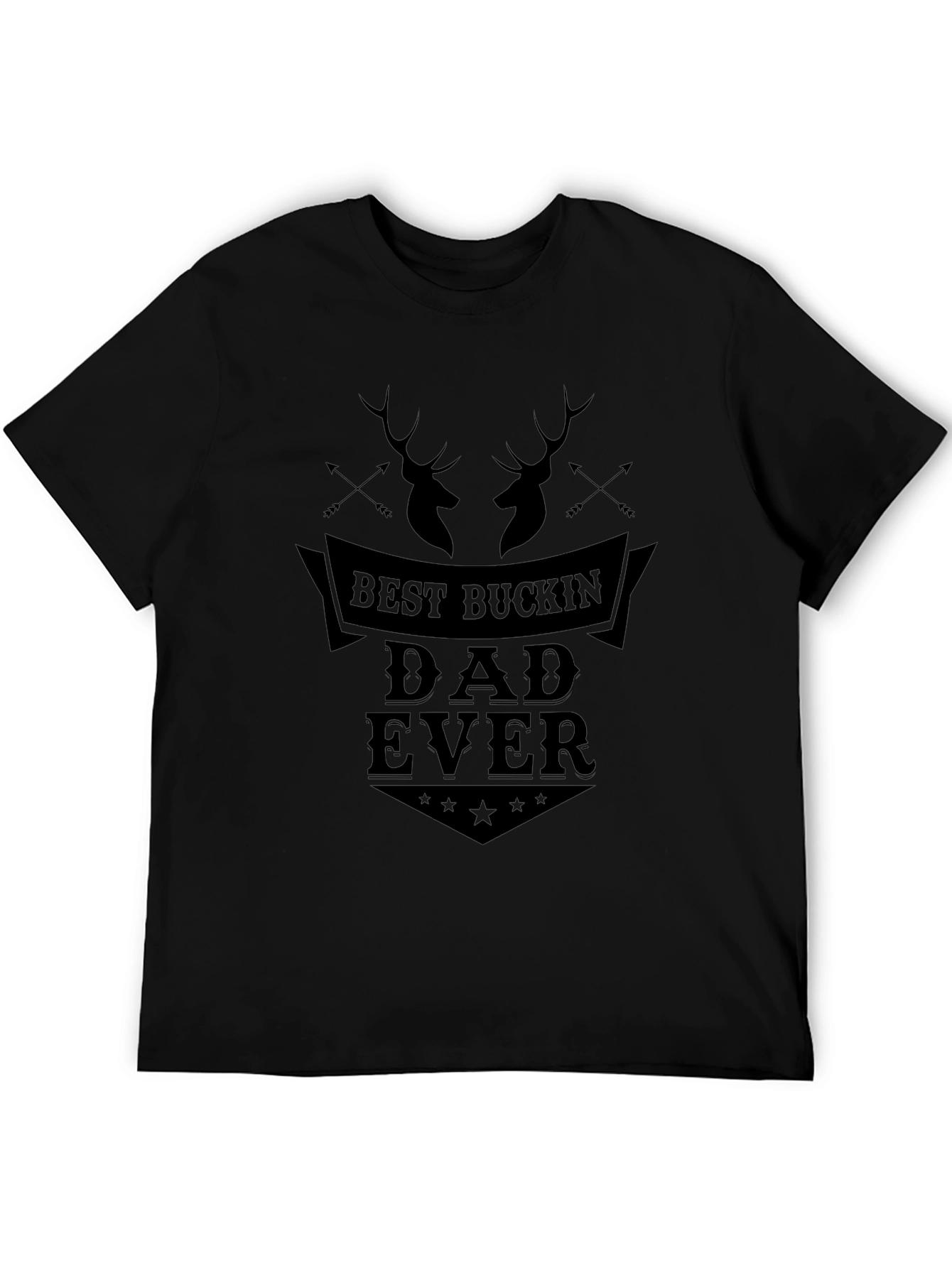 Best Buckin Dad Ever Black T-Shirt