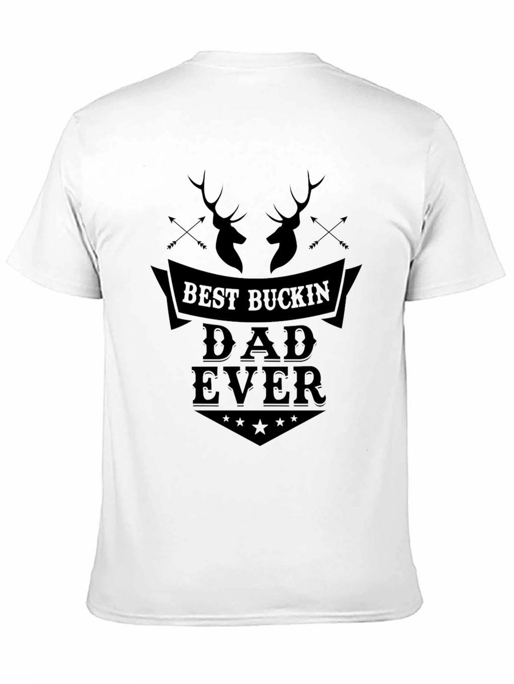 Best Buckin Dad Ever Black T-Shirt