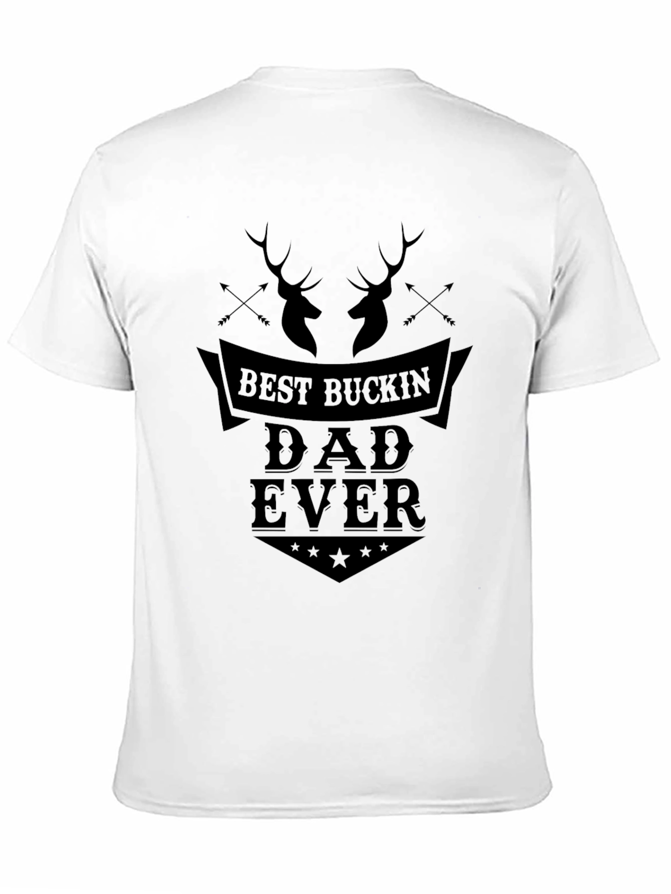Best Buckin Dad Ever Black T-Shirt