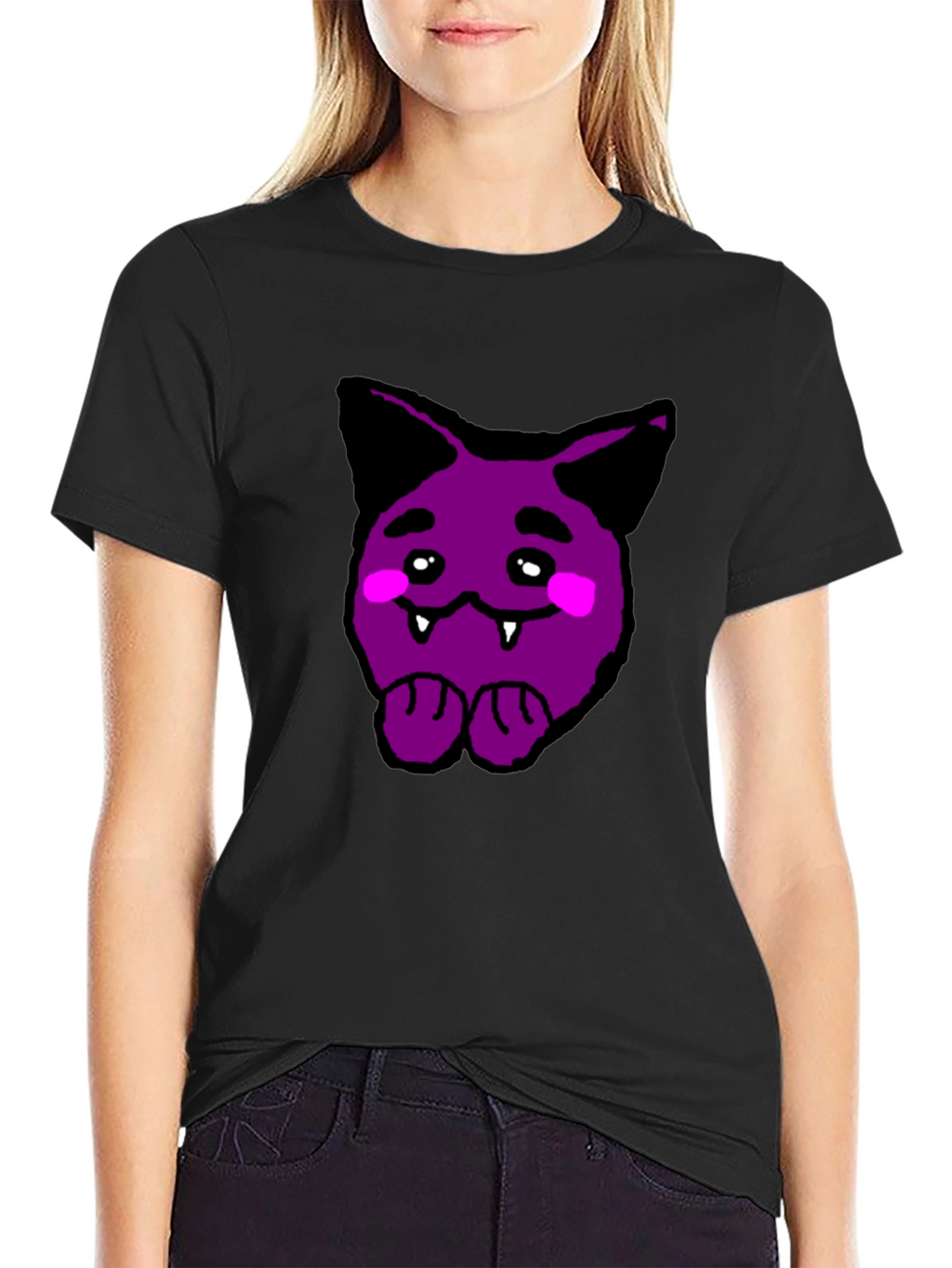 Purple Cartoon Monster Graphic Tee