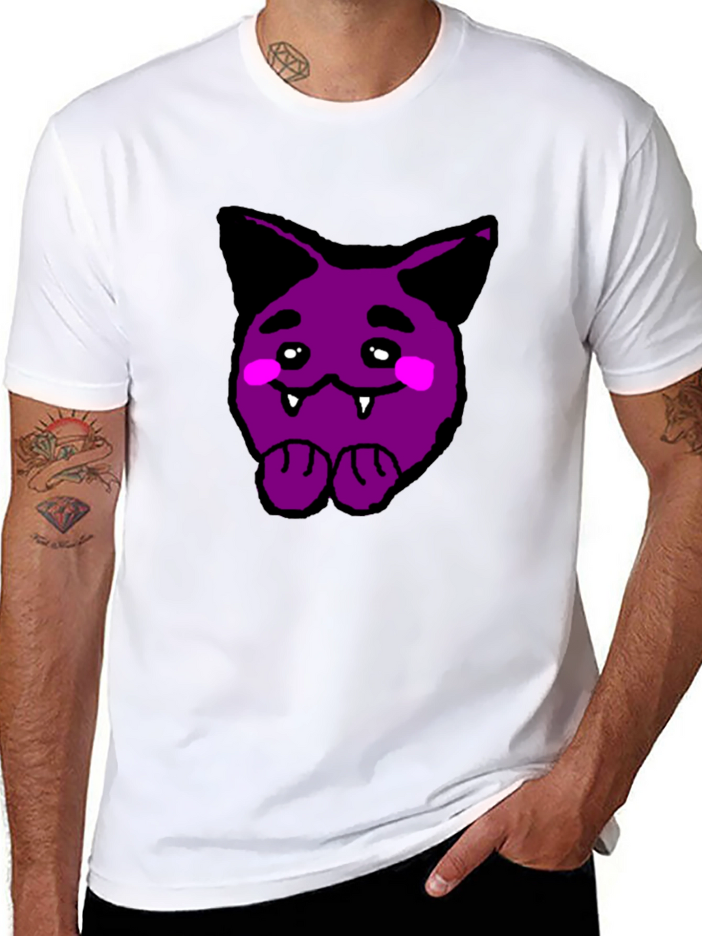 Purple Cartoon Monster Graphic Tee
