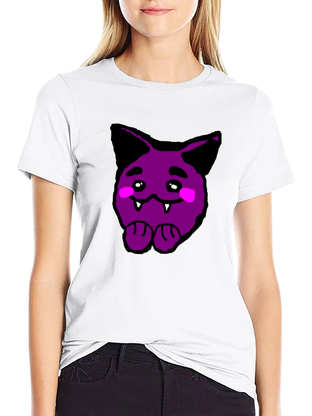 Purple Cartoon Monster Graphic Tee