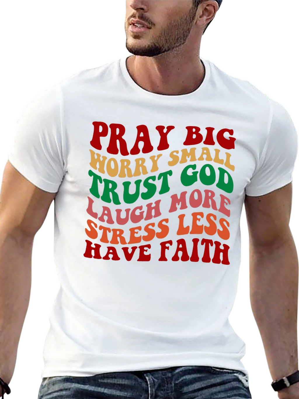 Pray Big T-Shirt Retro Christian Graphic Tee