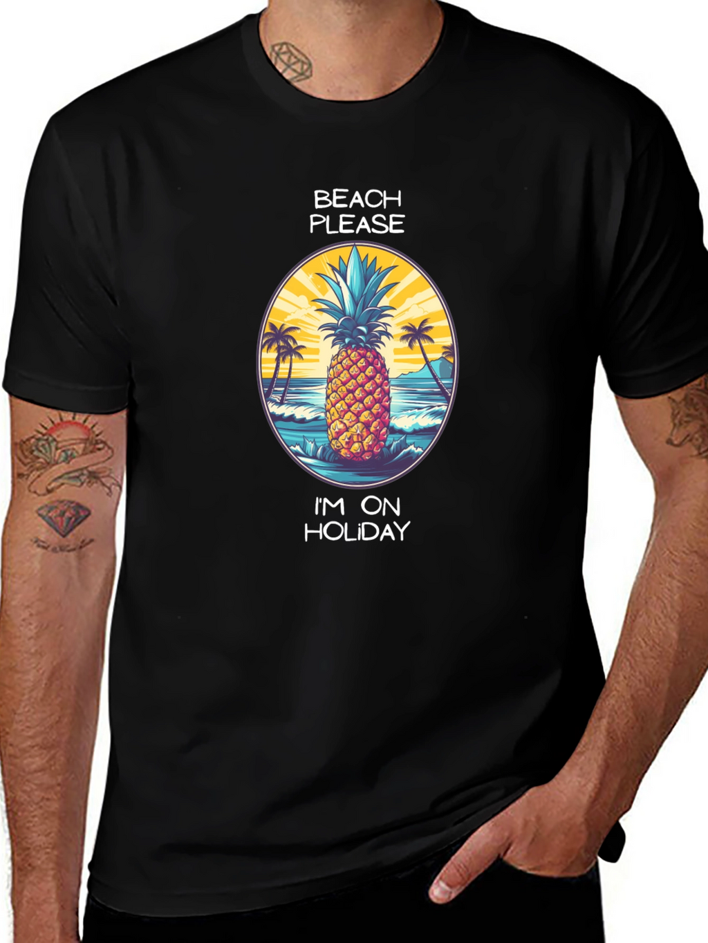 Beach Please Pineapple Holiday T-Shirt