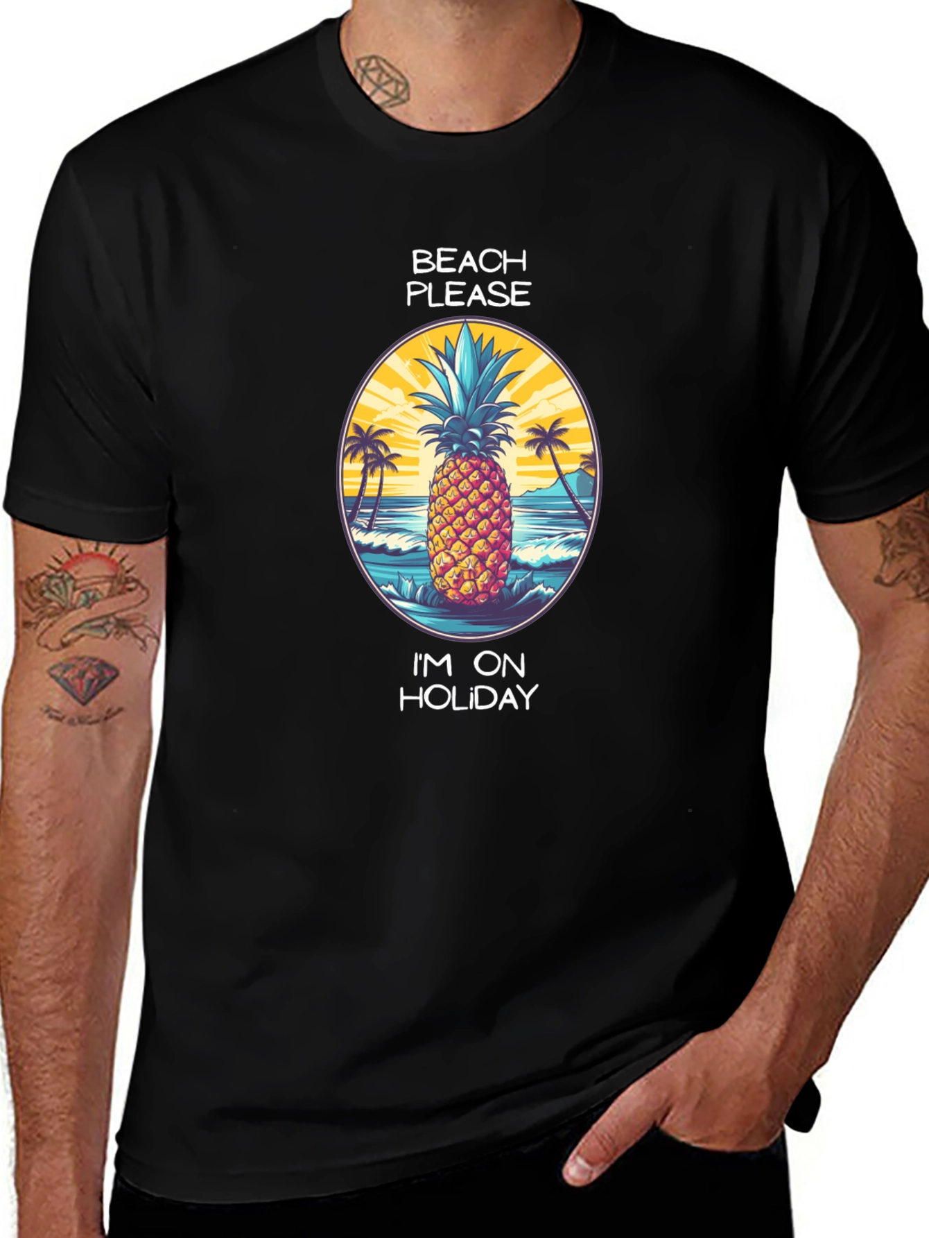 Beach Please Pineapple Holiday T-Shirt