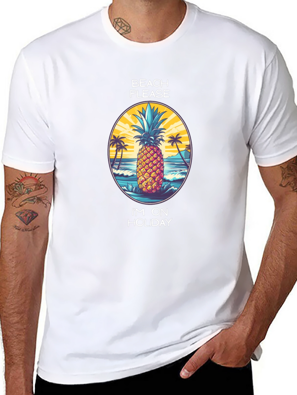Beach Please Pineapple Holiday T-Shirt