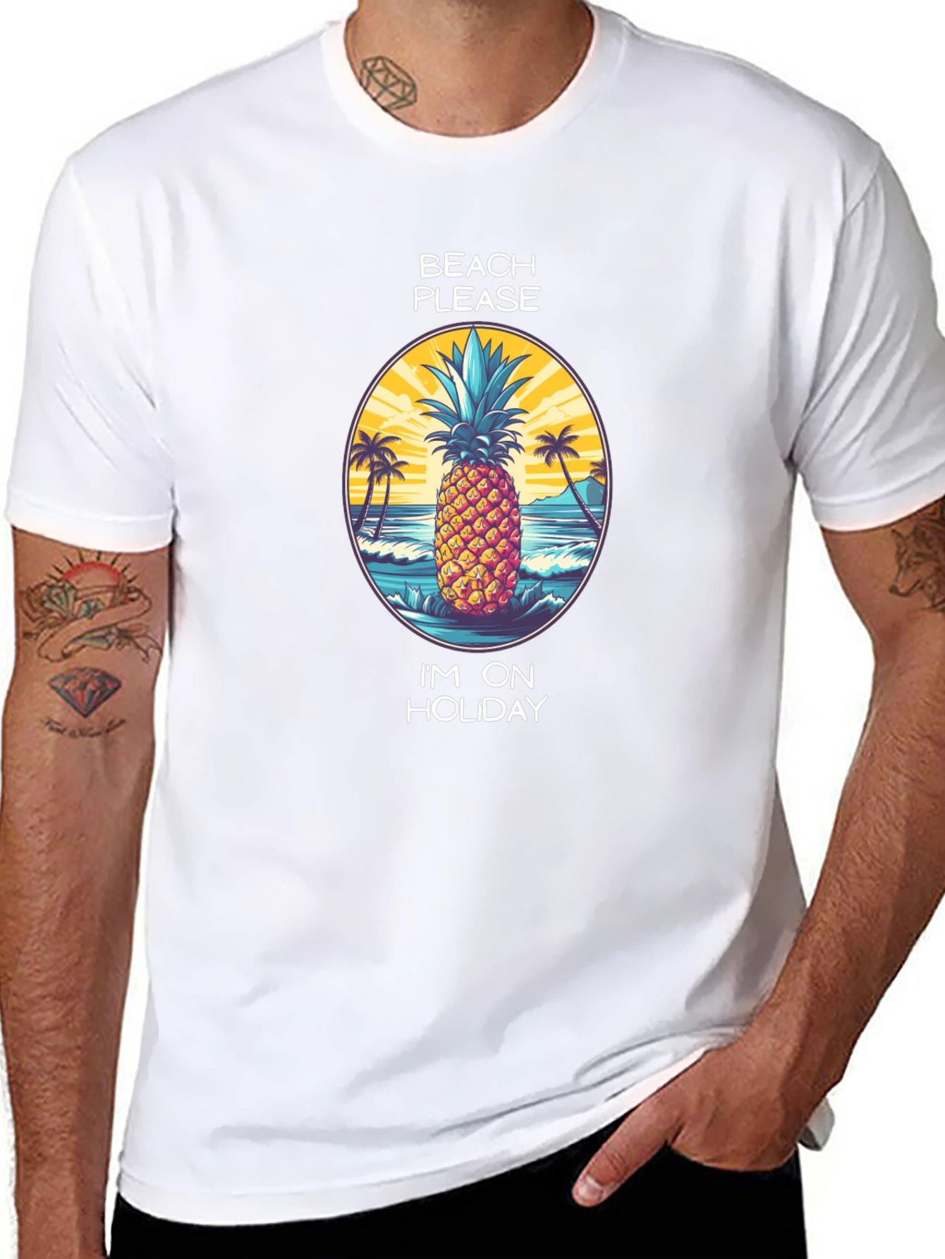 Beach Please Pineapple Holiday T-Shirt