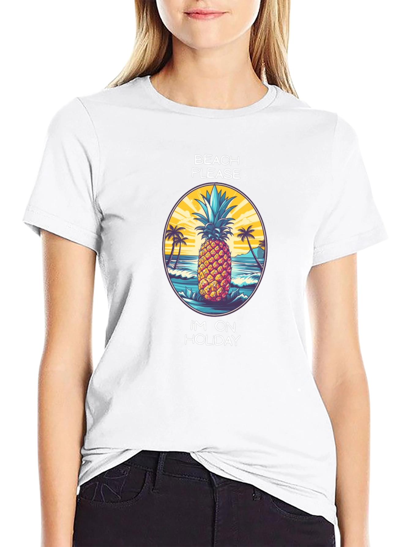 Beach Please Pineapple Holiday T-Shirt