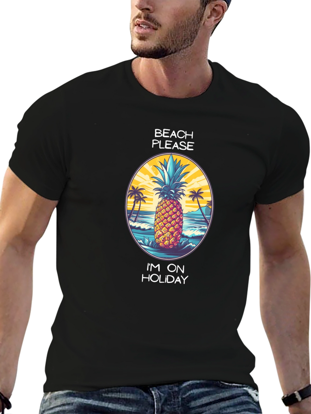 Beach Please Pineapple Holiday T-Shirt